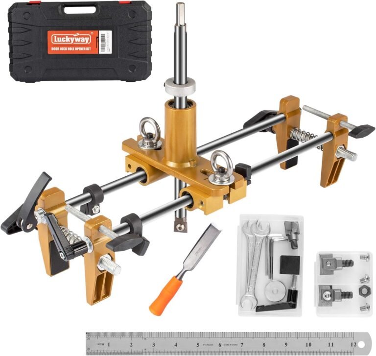 Luckyway Door Lock Gap Opener Equipment, Lock Mortiser for Wood Doorways.(Set up/Change The Door Lock Your self)