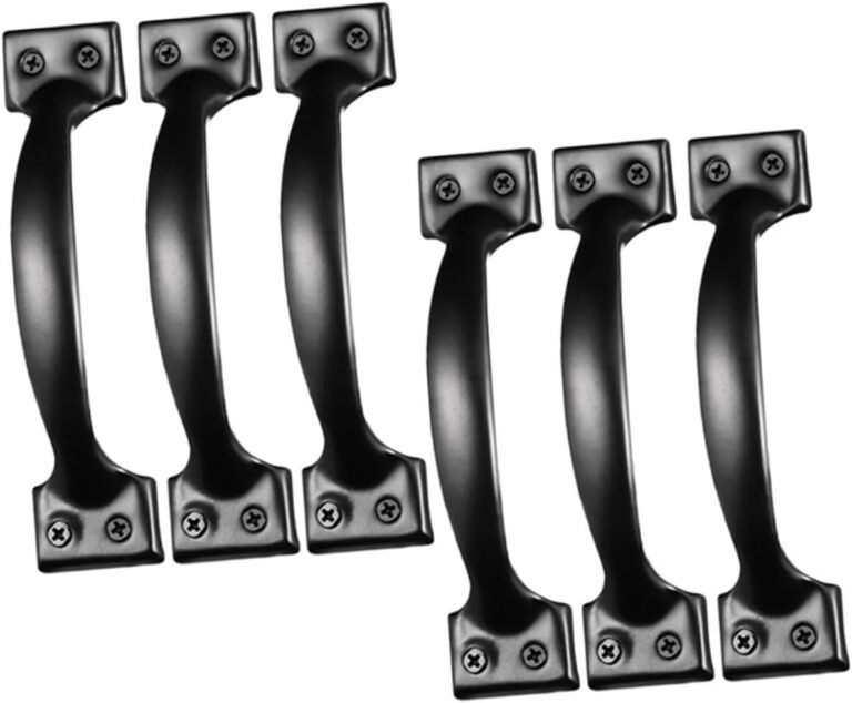 Veemoon 6pcs Vintage Picket Door Deal with Gate Pull Deal with Cupboard Handles Cupboard Deal with Knobs Vintage Drawer Pulls Gate Deal with Door Pulls Drawer Handles Door Knob Dresser Pull Black Iron