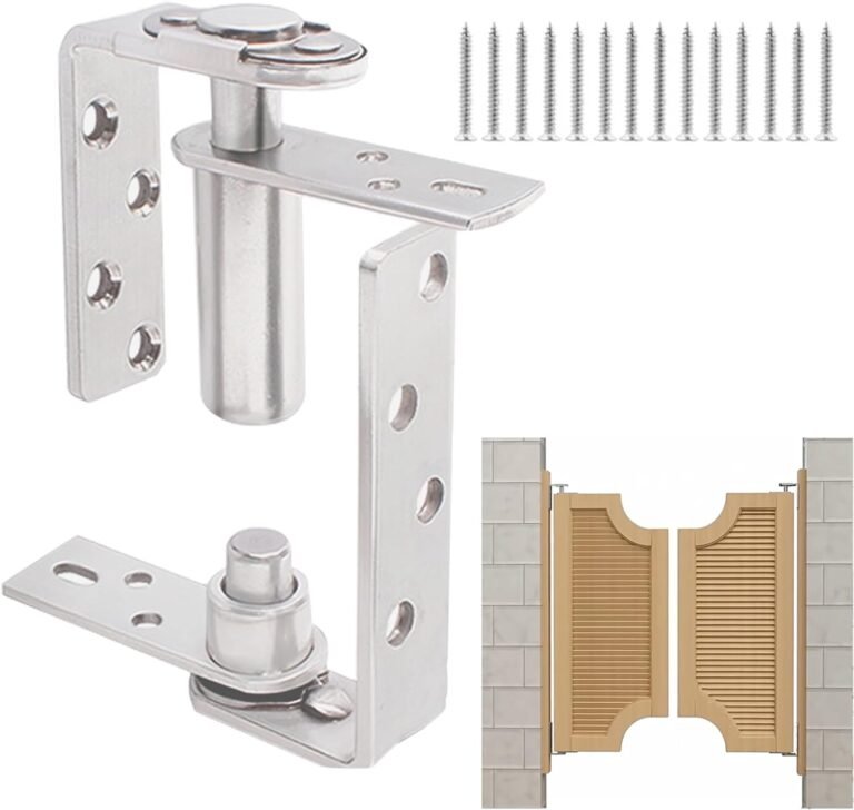 Saloon Door Hinges 304 Stainless Metal Self-Return Swinging Door Hinge Cafe Door Hinges Heavy Responsibility Double Swing Hinges for Swinging Door Louvre Doorways Bar Door, 45Lbs Load Bearing (Silver, 30mm)