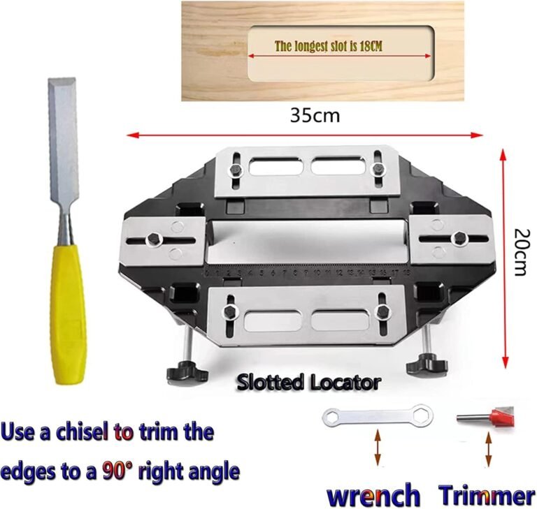 Aluminum Alloy Door Hinge Jig ，Door Hinge Gap Woodworking Gap Opener Slotting Locator ，Hinges for Wooden Cupboard Kitchen Door Lock Set up