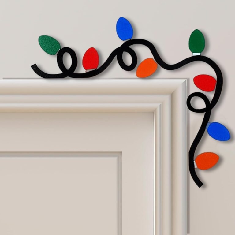 Christmas Door Body Decorations, Christmas Door Topper Nook Decor Picket Signal, Farmhouse Christmas Ornaments Door Sitter Decor for Mantel Window TV PC Cupboard Mirror