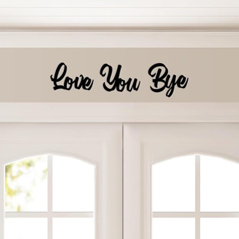Love You Bye Wooden Signr, Categorical Affection with Charming Wall Decor Categorical Love and Heat for Your Household Lovers Hallway Entryway Dwelling Door Decorations Household Signal Injury-Free Set up Included