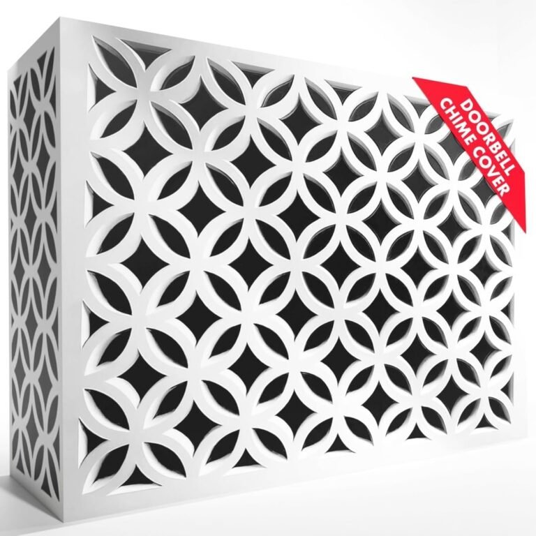 Doorbell Chime Cowl Field Solely, Aesthetic Picket Door Bell Chime Field Design Cowl for House Upgrades, Simple Set up Ornamental Doorbell Cowl Field Solely, Common Match Door Bell Cowl, White