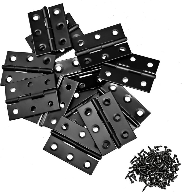 2 Inch Stainless Metal Butt Folding Hinges for Wooden Door Wood Field Small Crafts or Light-weight Tasks assigned 108 Screws, Pack of 18