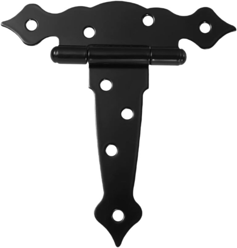 Fancy T Hinge Heavy Obligation Barn Door Hinges Ornamental Black Steel Strap Hinges Basic T-Form Gate Hinges for Wood Shed Doorways