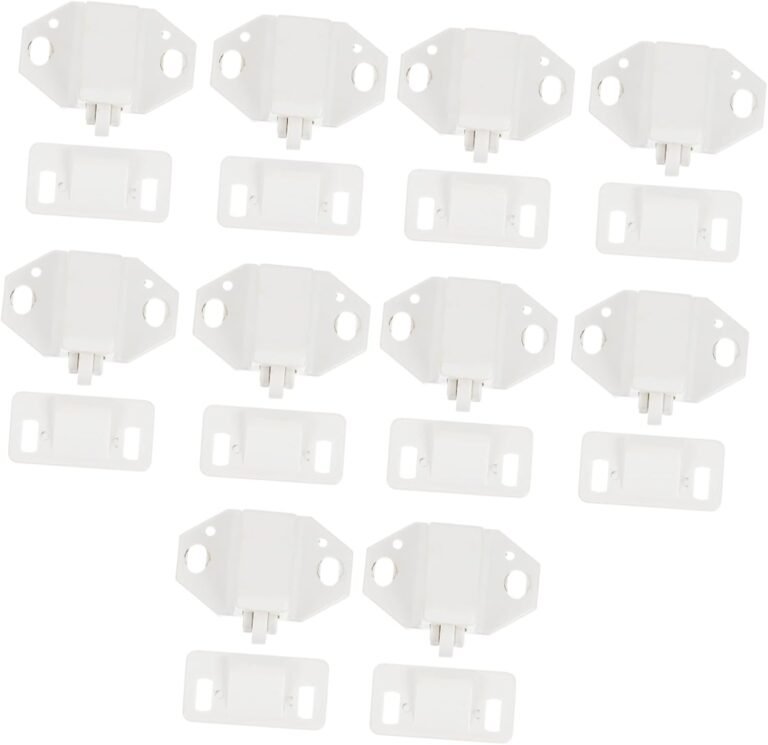10 Units Bead Door Buckle Rails Gate Door Lock Doorways Door Magnetic Catch Latches Bolt Sport Chain Furnishings Door Latch Picket Door Latch Furnishings Latch Plastic White