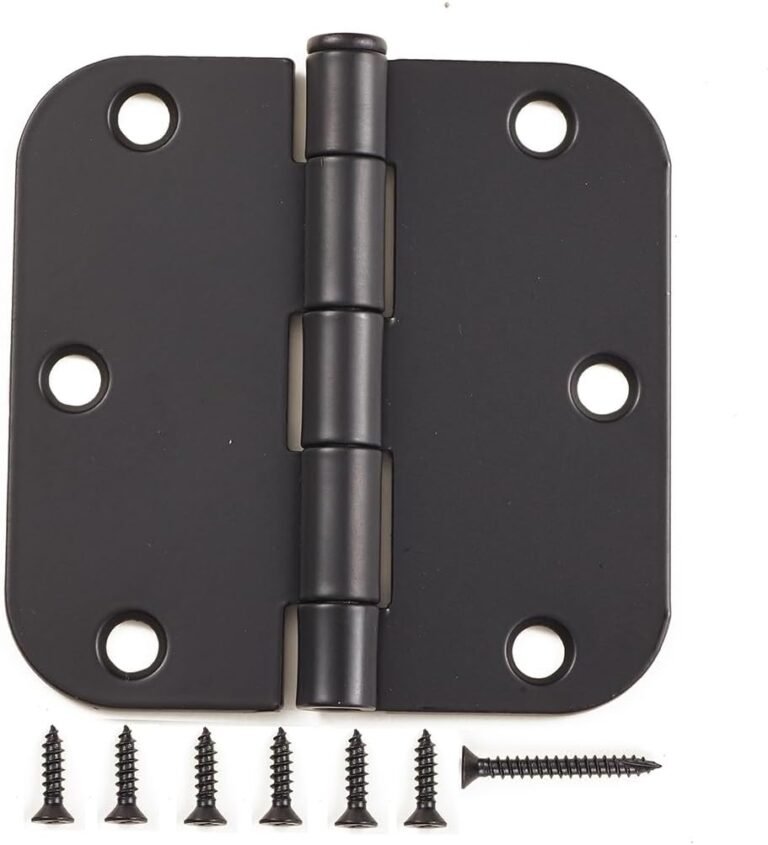 30 Pack Residential Inside Wood Metal Matte Black Door Hinge with 5/8 Radius Nook (ARH3535-03-MB)