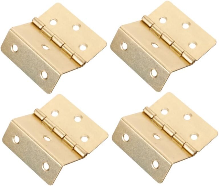 4pcs Sturdy Metallic Hinges Classic Triple-fold Hinges Retro Hinges for Doorways Picket Chest Hinges Cupboard Closing {Hardware} Cupboard Hinge