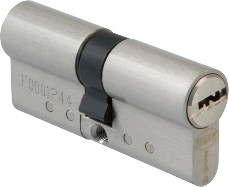 Amig – Safety Cylinder | Lock for Picket Doorways | Anti-Choose and Anti-Bumping | Anti-Extraction and Anti-Break Cylinder | Contains 5 Keys | Matt Silver | Measurements: 80 (35-45) mm