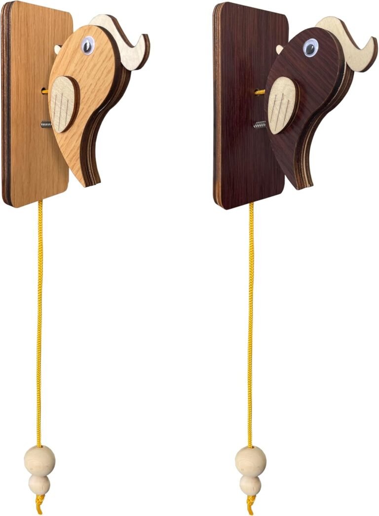 Doorbell, Picket Inventive Door Knocker, Handmade Woodpecker Knocker, Guiding Youngsters to Knocking Habits,Nature Sound