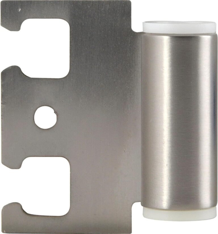 N.Z. 0 011107 0 04000 body half V7800 WF for full glass hinges, peak: 38.5 mm, band diameter 15 mm for picket doorways, chrome steel, Silver, 38,5 mm