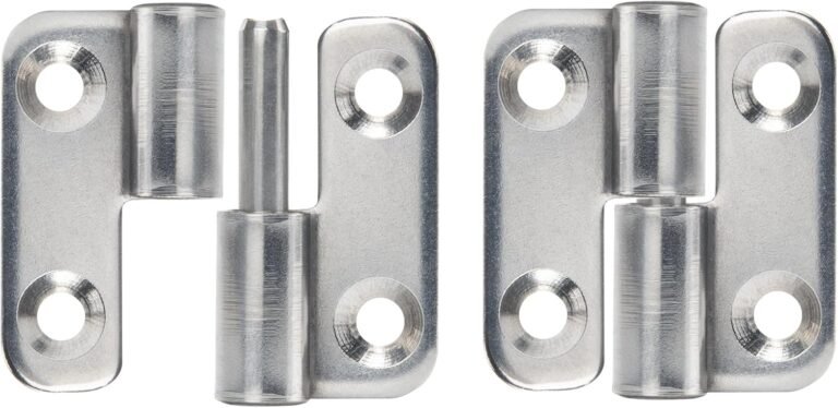 Haidms Removable Hinges 1.5 Inch 304 Stainless Metal Hinges for Small Picket Steel Doorways, Cupboards Doorways Boxs, Proper Handed, 2pc, SN