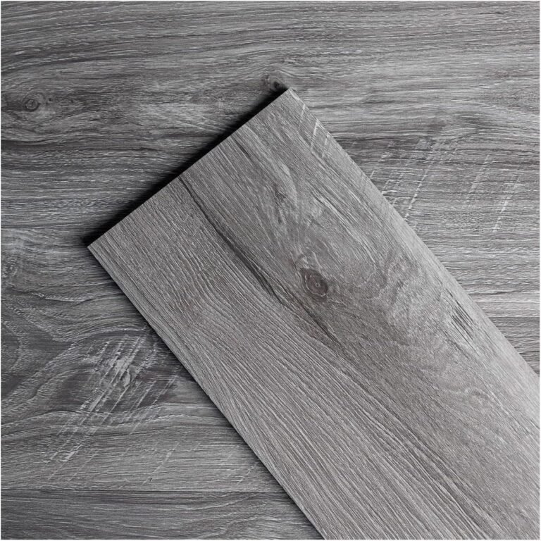 Peel and Stick Ground Tiles with Grey Wood Grain Impact 2 mm Thick 36 Planks Environmentally Pleasant for Workplace Kitchen Basements Eating Room (54Sq.Ft,Grey)