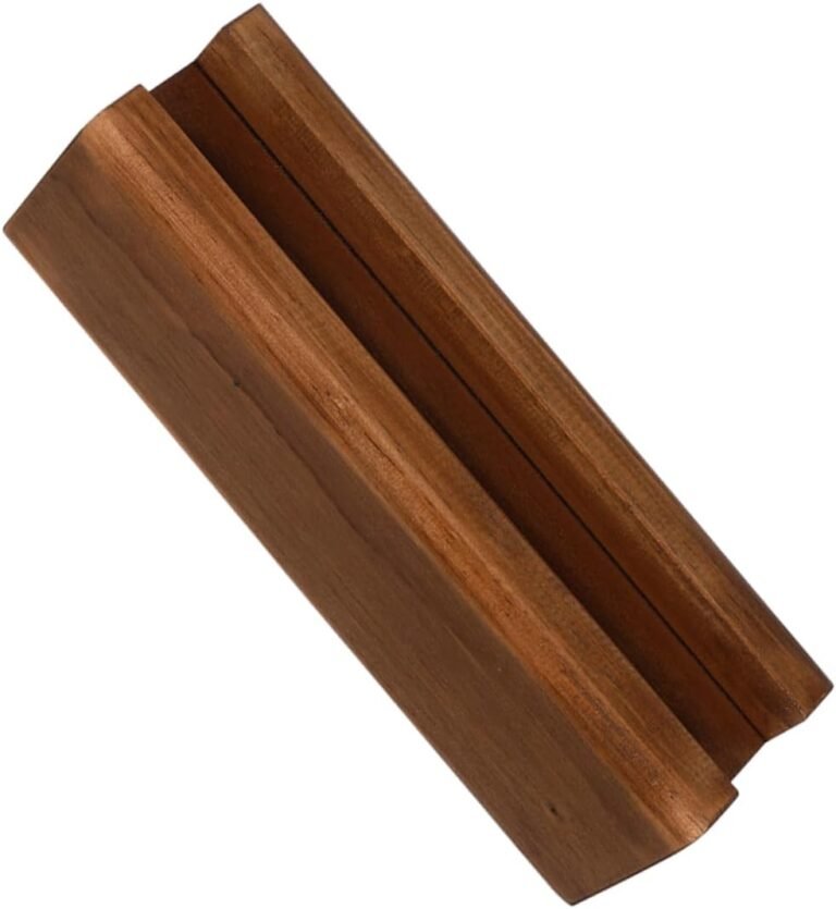 STOBAZA Wood Ground Mirror Holder Stand Anti Skid Assist Base for Full Size Mirrors Fashionable Elegant Design for Bed room Residing Room & Lavatory Walnut Coloration