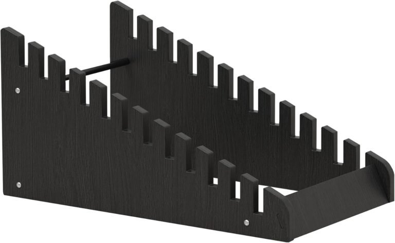 12-Tier Tile Pattern Show Stand, Giant Tile Pattern Show Rack, Wood Ground Tile Show Stand, Slotted Ceramic Tile Show Stand, Tiles Pattern Storage Rack for Exhibition Halls, Retail Shops
