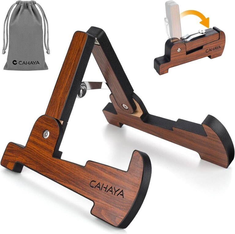 CAHAYA Guitar Stand Picket Transportable: Guitar Holder Common Foldable A-Body Guitar Stands Flooring for Acoustic Electrical Guitar Bass Ukulele, CY00364-1