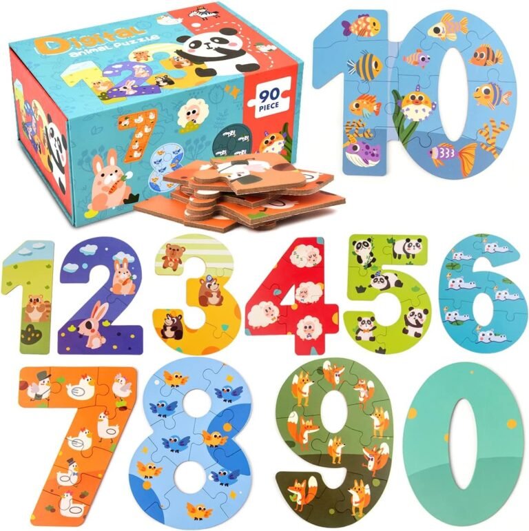 Picket Ground Puzzles for Children Ages 3-5,Montessori Preschool Academic Studying Alphabet Puzzle & Animal Puzzle for Preschool Toddler Boys Women Ages 3+
