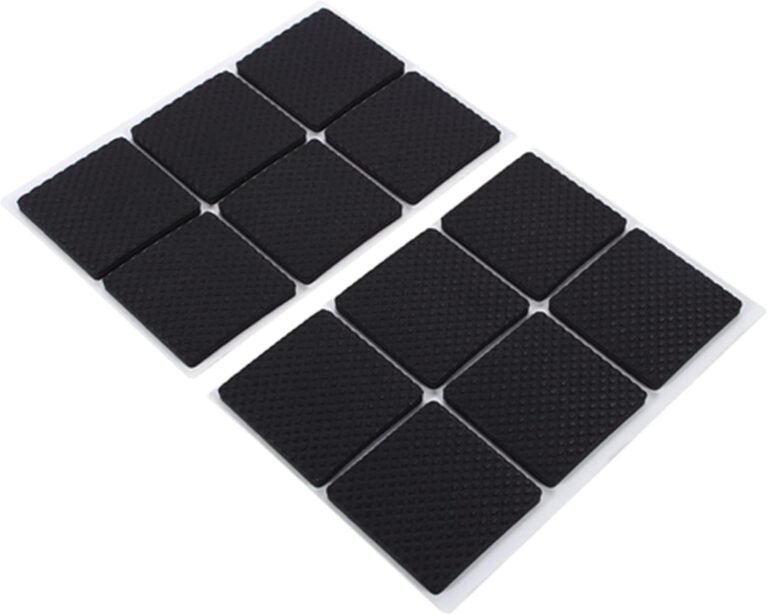 12pcs Black Non Slip Self Adhesive Rubber Toes Pads for Furnishings, Couch, Desk, Chair, Defend Picket Flooring