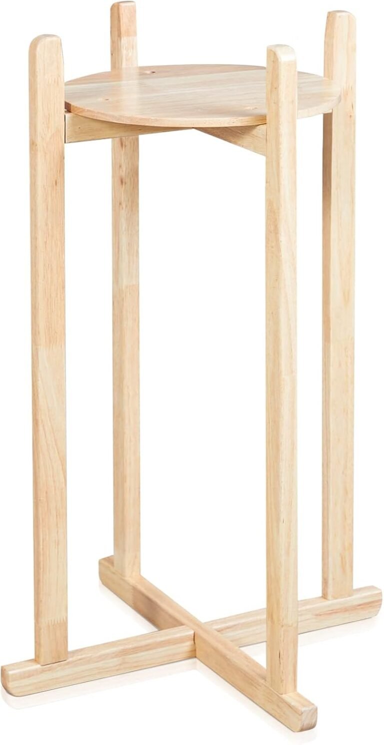 Pinkunn 27 Inch Wooden Painted Water Dispenser Stand, Wood Jug Holder for 3 & 5 Gallon Water Crock and Crops, Flooring Stand(Pure Coloration)