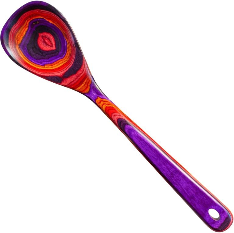 Completely Bamboo Baltique Waikiki Assortment 12-1/2″ Picket Cooking Spoon, Secure for Nonstick