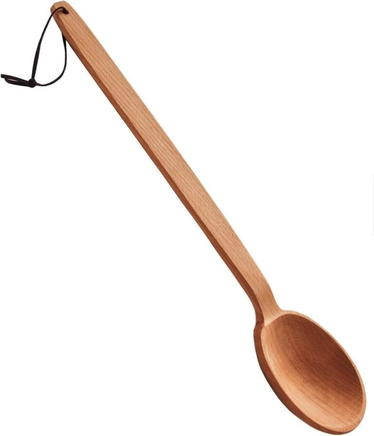 Heavy Responsibility Massive Picket Spoon 18-inch, Lengthy Deal with Cooking Device With a Scoop. Nonstick Huge Spoon for Stirring Mixing Cajun Crawfish Boil Wall Décor. Tremendous Sturdy Sturdy Large Hardwood Untesil