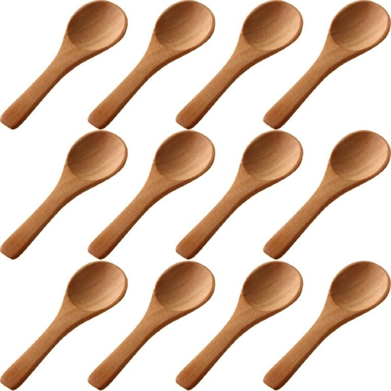 Boao 50 Pcs Small Picket Spoons, 3.5” L, Mini Wooden Pure Tiny Spoons Picket Little Teaspoons for Jars Sugar Creamer Honey Spices Salt Kitchen Provides(Mild Brown)