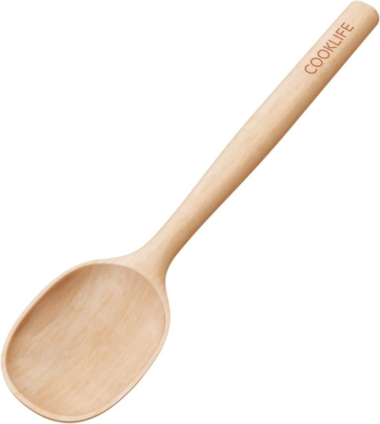 Beech Wood Spoons for Cooking – Massive Clean End Pure Beech Cooking Spoons – Sturdy Wood Cooking Utensil