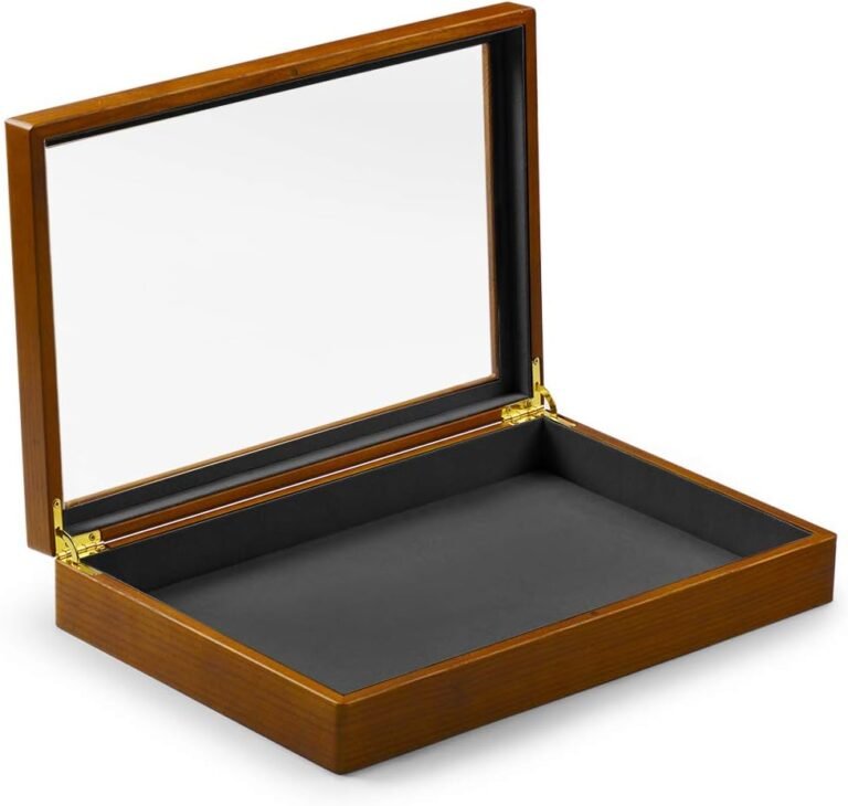Oirlv Stable Picket Jewellery Field with Glass Lid Massive Classic Jewellery Organizer Case for Girls,Show Tray Drawer Trinket Organizer