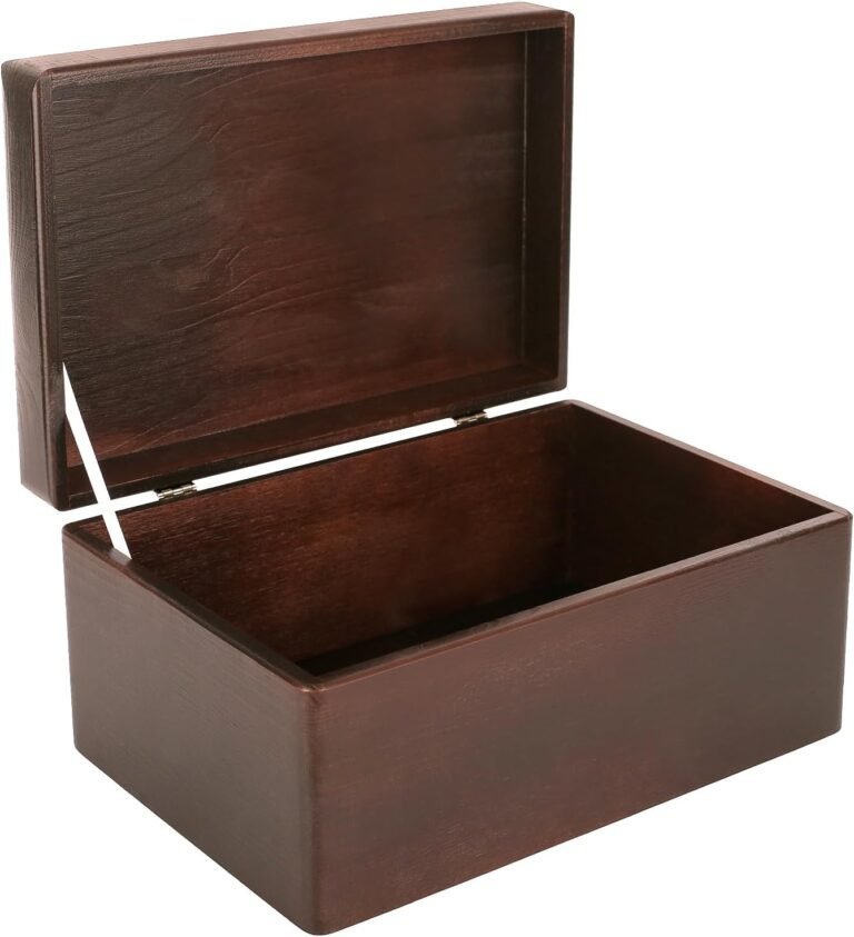 Giant Brown Picket Field Storage with Hinged Lid | 11.8 x 7.87 x 5.51 inches (+-0.5) | Present Field Kitchen Storage | Product NOT Supposed for 15 Years OR Under