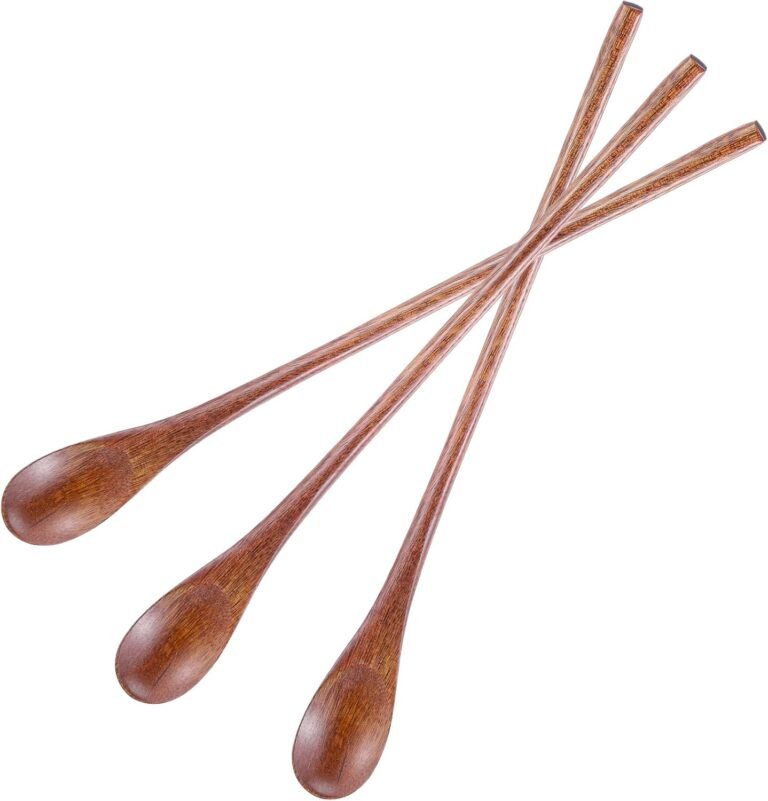 3pcs Picket Espresso Spoons Lengthy Deal with Picket Spoon Mixing Honey Spoon Handmade Wooden Stirring Spoon Serving Desk Spoons Set Lengthy Tea Spoon Cocktail Stirrer Swizzle Mixing Spoon for House Kitchen Consuming