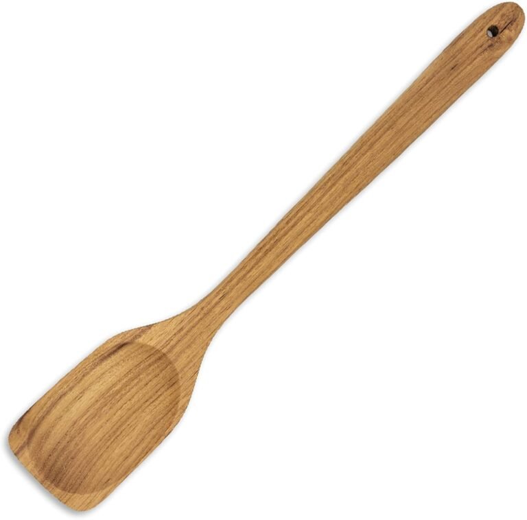 FAAY 18 Inches Giant Wood Spoon, Lengthy Deal with Heavy Obligation Spoon with Scoop for Massive Pot Stirring, Mixing & Cooking. Handcrafted from Teak for Crab Crawfish Seafood Boil, Gumbo Pot.