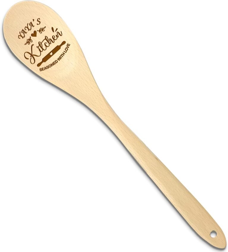 Yaya Presents Wood Spoons for Cooking, Presents for Yayas Grandma Moms Day Wooden Spoons, Yayas Grandma Reward from Grandkids Wood Cooking Utensil, Yaya’s Love Kitchen Reward Equipment, 12 Inch