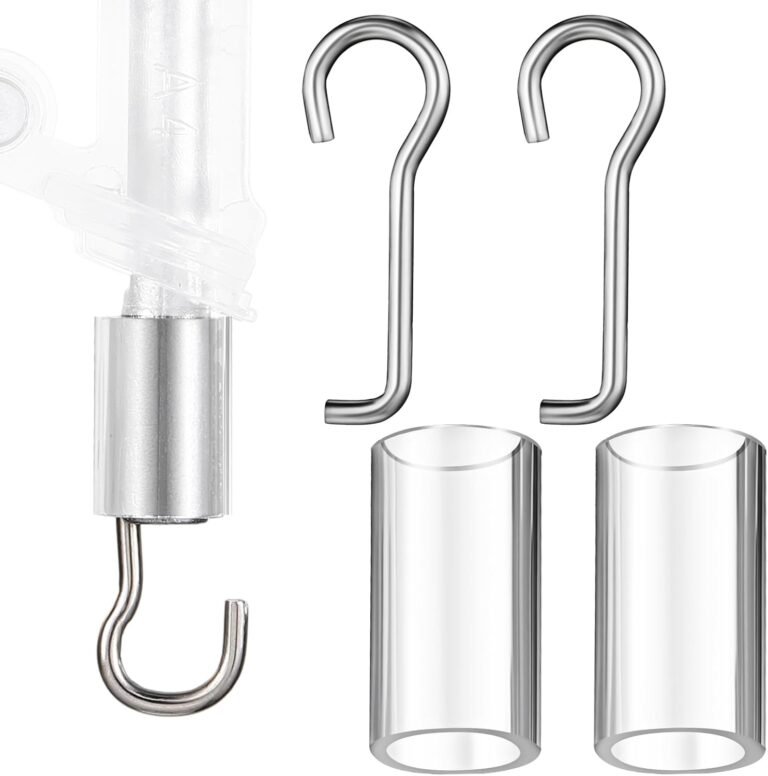 Wand Wire and Sleeve Collar for Horizontal Mini Blinds Wand Alternative with Hook Window Blind Restore Components with 1 Inch Sq. Headrails for Window Opener Accent(2 Set)