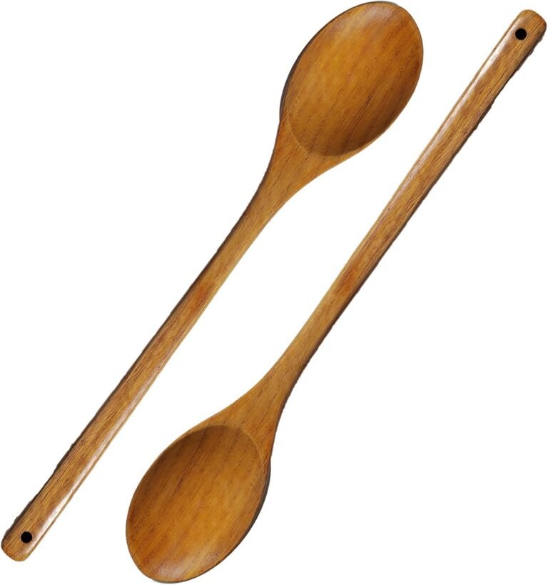 Lengthy Wood spoon for cooking 2PCS 16.5 additional lengthy deal with Wood Spoon Wood Kitchen Utensils Wooden Stirring Cooking Mixing Hardwood Cookware