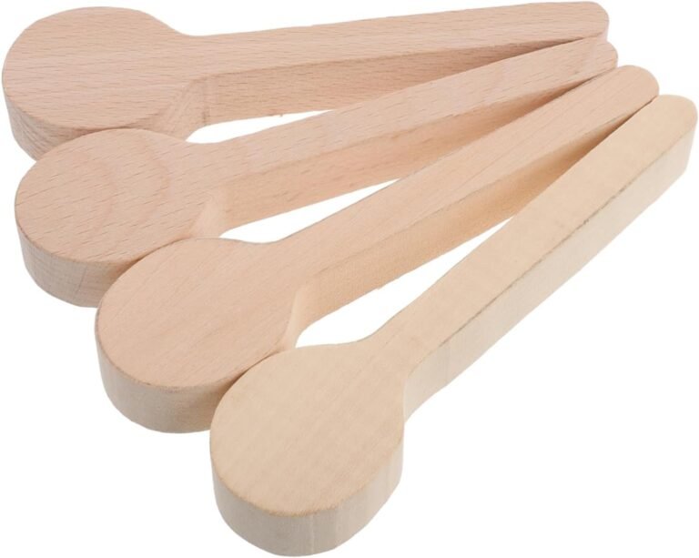 Gadpiparty 4pcs Wood Spoon Mould Wood Clean for Wooden Kitchen Spoons Unfinished Wooden Blocks Unfinished Carving Mini Wood Spoons Carving Instruments for Wooden Wood Carving Blanks Wood Utensil
