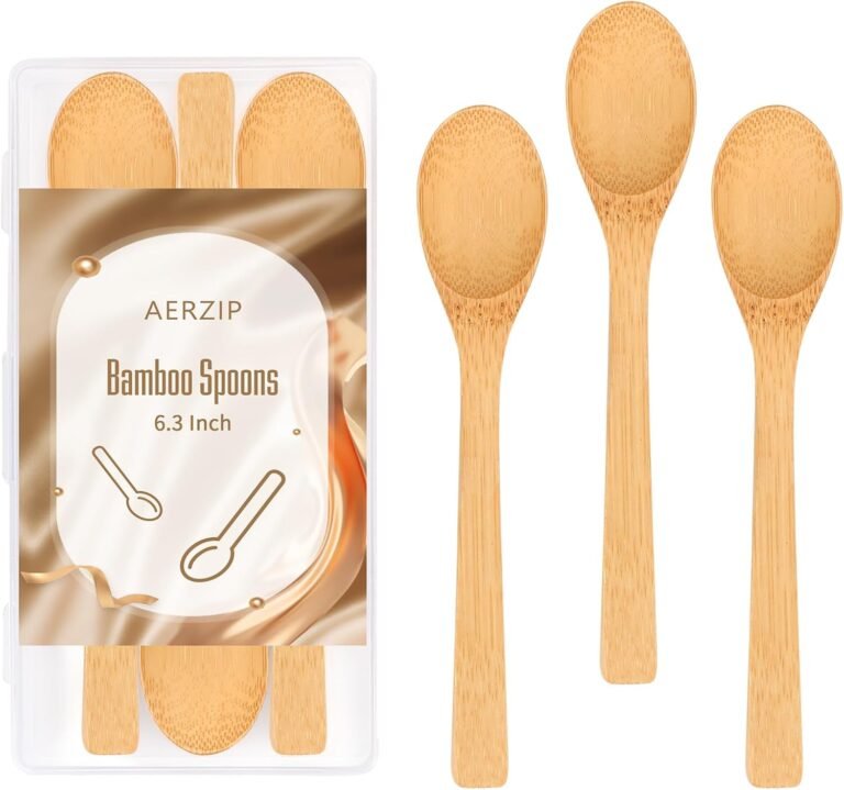 6.3 Inch Bamboo Spoons, Small Picket Consuming Spoons, Tiny Wooden Honey Teaspoon for Espresso and Tea, Little Picket Spoons For Day by day Use (3 PCS)
