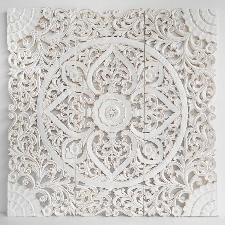 Sanctuary Queen Measurement Picket Headboard Coastal Decor Hand Carved from Chiang Mai Thailand 60 Inches