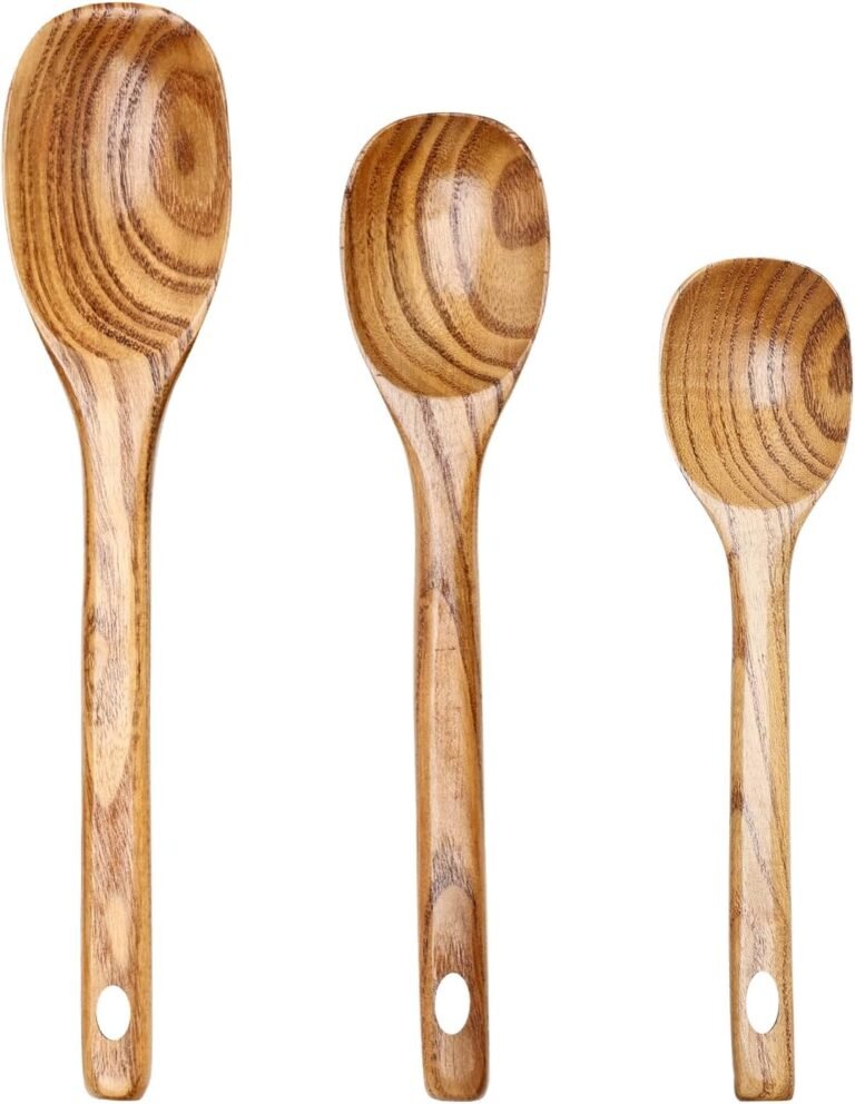 3 Piece Picket Spoons for Cooking Spoon Set Wooden Cooking Utensils Serving Spoon Kitchen Spatula Giant Mixing Spoon Lengthy Baking Ladle Bamboo Stirring Non Poisonous Spoons Kitchen Instruments Utensil
