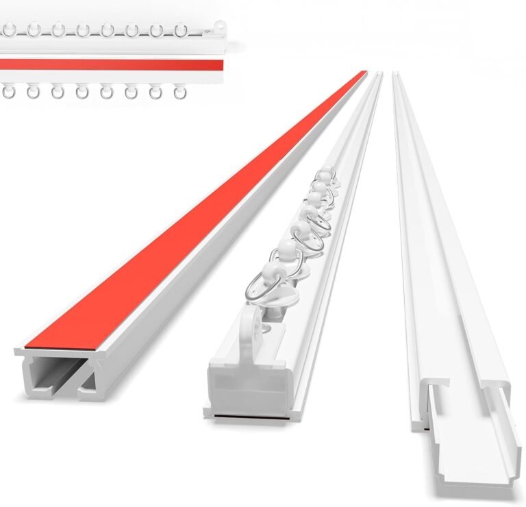 Self Adhesive Ceiling Curtain Monitor Ceiling Mount, Ceiling Monitor for Curtains, Ceiling Mount Curtain Rod, for Clean Ceiling or Wall- No Screws Adhesive Door Curtain Rod (10.9FT/ 3.32M)